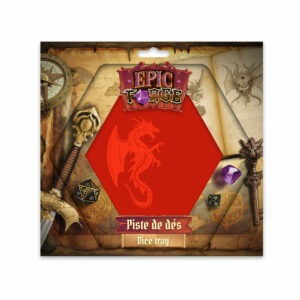 Pise de dés de 28 cm en simili cuir et velours - Dragon rouge